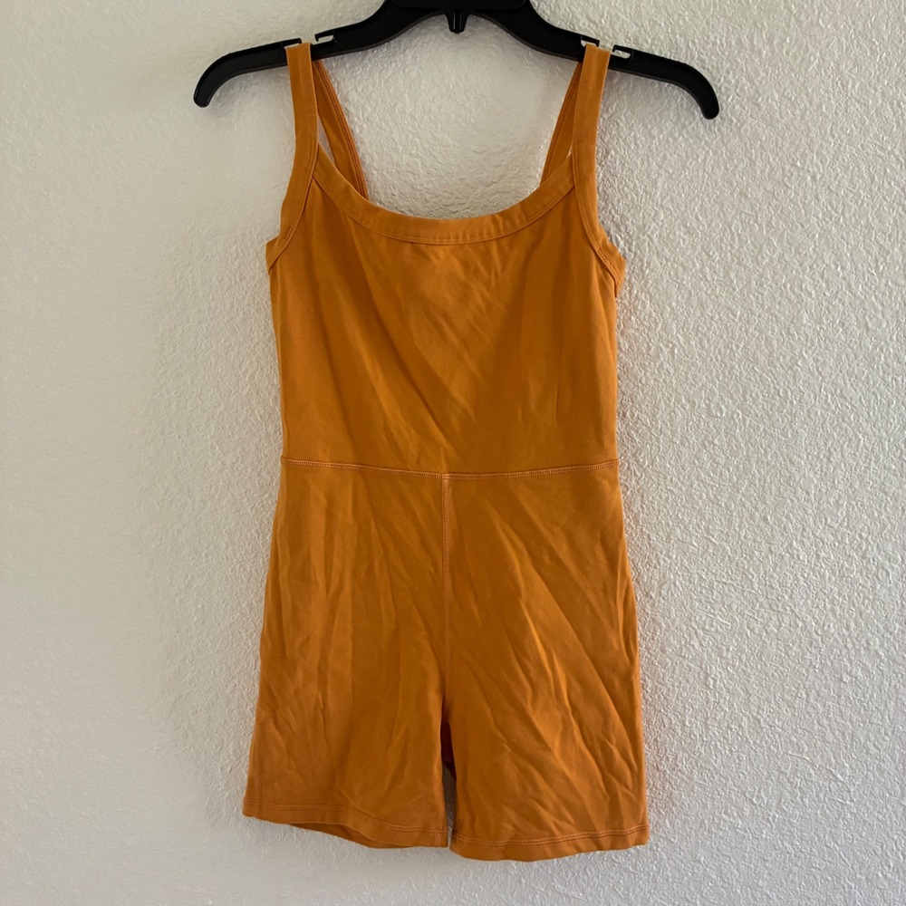 Wilfred Free Entice Romper Womens Size S Orange Pilates Athleisure Streetwear